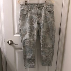 Leaves Print Cabi Capri Pants